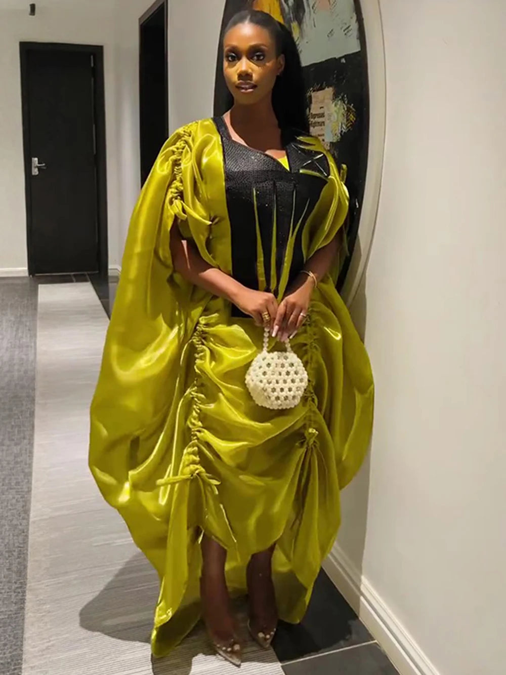 Women Dashiki Ankara Gown Plus Size Wedding Party Dresses Kaftan Boubou