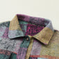 Jacket Shirt Multicolor Brushed Plaid Pocketed Oversize