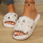 Snowflakes Open Toe Slippers