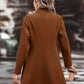 Casual Collared Neck Button Up Long Sleeve Coat