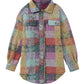 Jacket Shirt Multicolor Brushed Plaid Pocketed Oversize