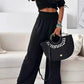 Casual Short Sleeve Top Pants Set