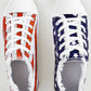 Blue American Flag Lace-up Canvas Flat Shoes