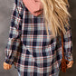 Jacket Shirt Jacket Pink Plaid Contrast Hooded Drawstring