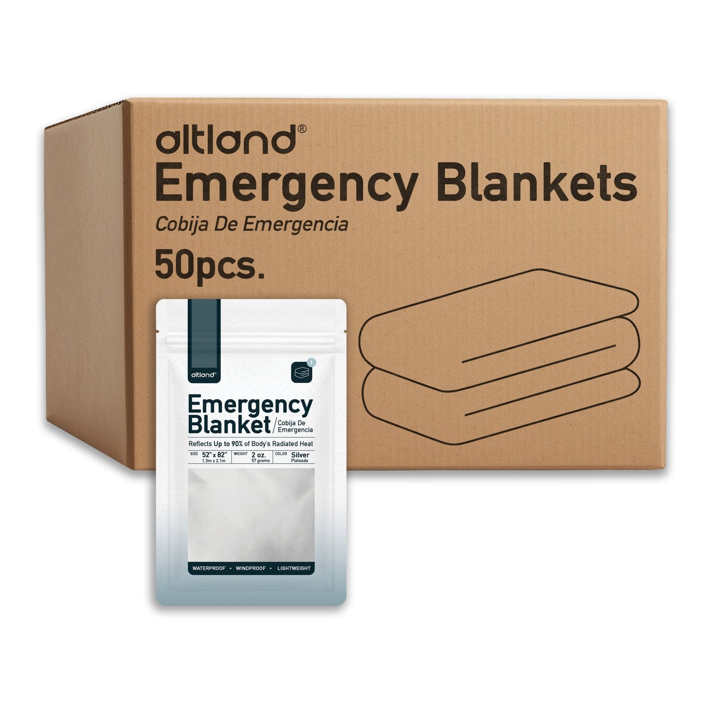 50 Pack of Emergency Blankets