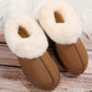 Boots Chestnut Plush Suede Trim Thick Sole Flat