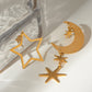 18K Gold-Plated Moon & Star Dangle Earrings