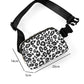 Crossbody Canvas Chest  
Black Leopard Print Buckle 20*5*14cm