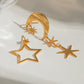 18K Gold-Plated Moon & Star Dangle Earrings