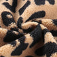 Jacket Shacket Shirt Black Contrast Trimmed Leopard Teddy