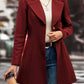 Casual Collared Neck Button Up Long Sleeve Coat