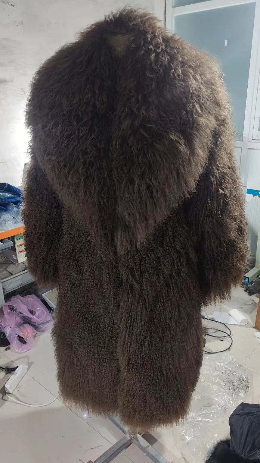 Women’s Thick and Warm Mongolian Sheep Fur Coat