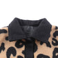 Jacket Shacket Shirt Black Contrast Trimmed Leopard Teddy