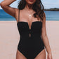 Swimsuit Black Twist Front Cut Out One-piece