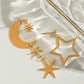 18K Gold-Plated Moon & Star Dangle Earrings