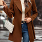 Casual Collared Neck Button Up Long Sleeve Coat