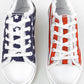 Blue American Flag Lace-up Canvas Flat Shoes