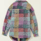 Jacket Shirt Multicolor Brushed Plaid Pocketed Oversize