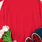 Red Puff XOXO Print Valentines Heart Sweatshirt